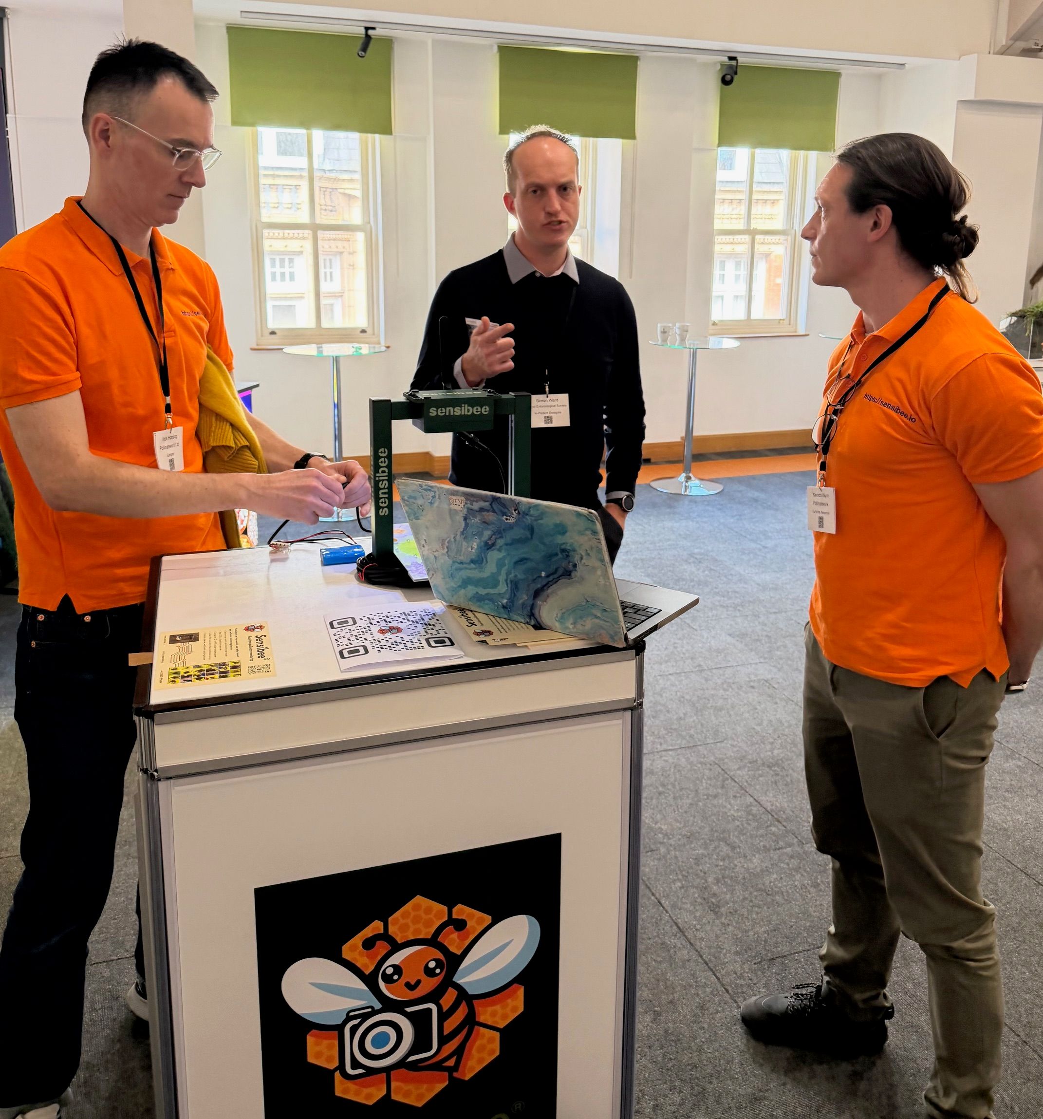 Sensibee exhibiting at Innovate UK AgriFood Innovation Showcase Birmingham demonstrating insect monitoring